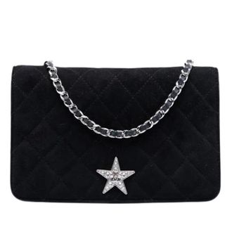 Chanel Pre-owned Suede wallets - Dames - Pre-owned - Zwart - Maat: ONE Size Su&egrave;de