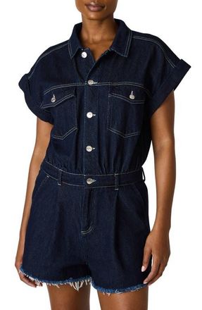 Steve Madden Calliope Denim Romper in Bijou Blue at Nordstrom, Size X-Large