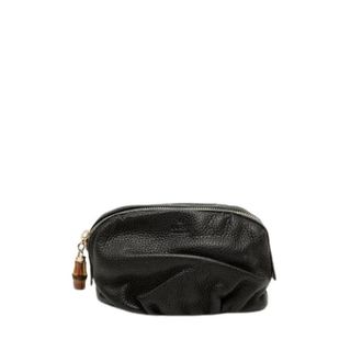 Gucci Pre-owned Leren Pouch - Dames - Pre-owned - Zwart - Maat: ONE Size Zijde