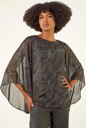 Roman Wavy Spot Foil Overlay Top