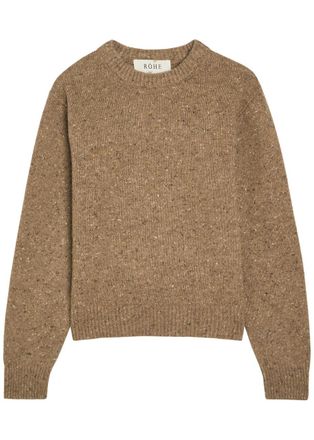 R&oacute;he Moulin&eacute;-knit Wool-blend Jumper - Light Brown - 38 (UK10 / S)
