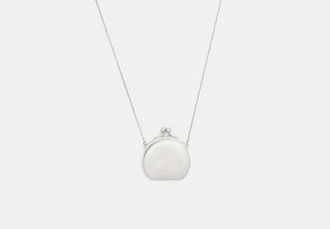 Coach Coin Purse Pendant Long Necklace