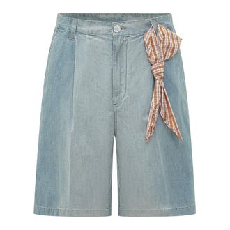 Marni Denim Shorts, male, Blue, Size: W31 Pleated Bermuda Shorts