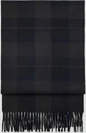 Mango Sciarpa quadri scozzesi frange grigio - Uomo - Taglia unica - MANGO MAN