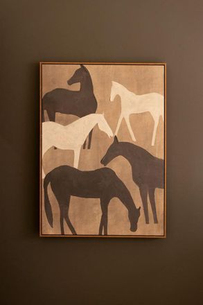 Kalalou Framed Painting Five Horses
