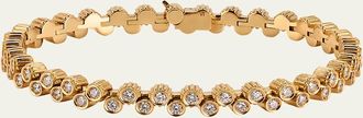 Viltier 18K Yellow Gold Clique Tennis Bracelet with Diamonds