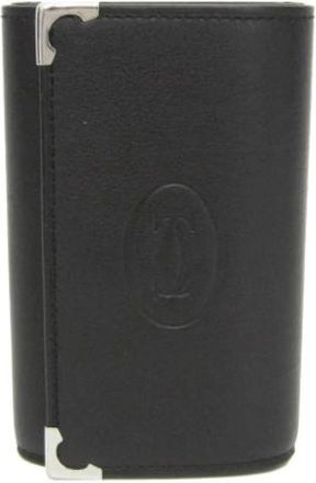 Cartier Pre-owned Cabochon Sleutelhanger - Dames - Vintage Accessoires - Zwart - ONE Size - Leer - Vintage
