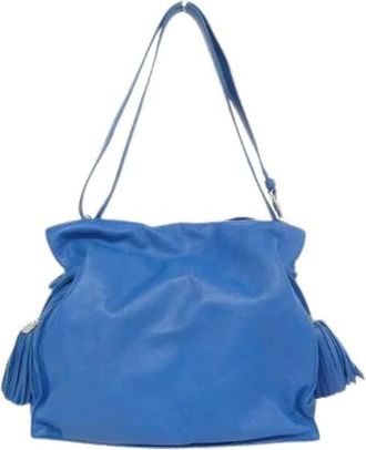 Loewe Pre-owned Shoulder Bags, female, Blue, Size: ONE SIZE Pre-owned Shoulder Bag