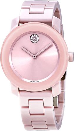 Movado Bold Pink Crystal Dial Ladies Watch 3600536