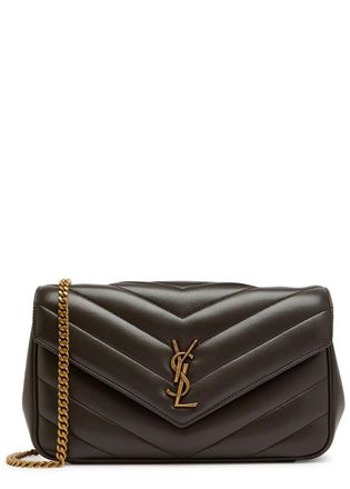 Saint Laurent Loulou Medium Quilted Leather Shoulder bag - Dark Grey - One Size
