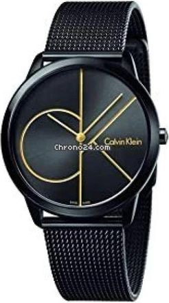 Calvin Klein Quartz Horloge met Stalen Band - Heren - Horloges - Zwart - ONE Size - Accessoires