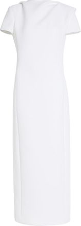 Khaite Iryl Open-back Draped Crepe Dress - White - 6 (UK10 / S)