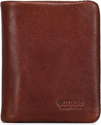 OLD TREND Clover Genuine Leather Slim Secure Trifold RFID Wallet in Brown at Nordstrom
