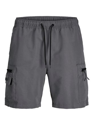 Jack & Jones Cargohose JACK & JONES JPSTJAIDEN MARCHER CARGO SHORTS SRT SN, Herren, Gr. XS, N-Gr, grau (castlerock), Web, Obermaterial: 96% Nylon, 4% Elasthan, uni