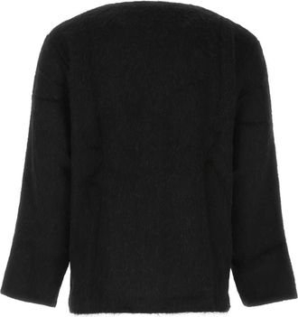 Our Legacy Mens Black Wool Blend Cardigan Blackmohair Maglieria Sweater