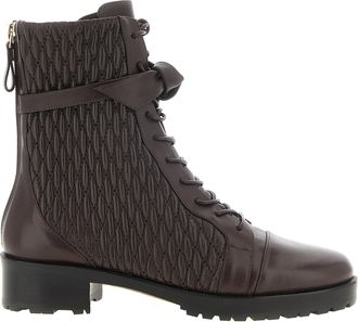 Alexandre Birman Purple Calfskin Lace-Up Womens Boots