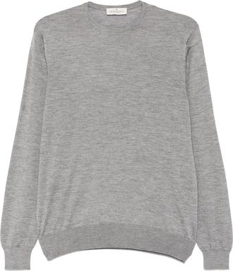 Bruno Manetti Maglione in maglia fine - Grigio