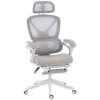 HOMCOM Silla de escritorio 71x70x129 cm gris claro