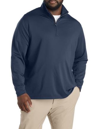 Vineyard Vines Big & Tall Clubhouse Performance 1/4-Zip Pullover in Blue Blazer at Nordstrom, Size 4X Big
