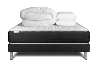 VITALIT Pack colch&oacute;n negro espuma viscoel&aacute;stica 140 x 190