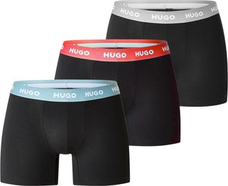 HUGO BOSS Hugo Boxershorts voor heren met herhaald logo (set van 3) (Zwart)