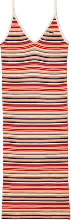 Lacoste Dames/Dames Gestreepte Katoenmix Lange Maxi Jurk (Veelkleurig)