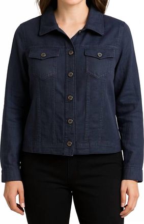 M Made in Italy Long Sleeve Blazer In Navy