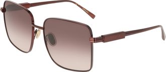 Ferragamo Burgundy Gradient Square Ladies Sunglasses SF330S 606 57