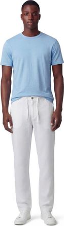 Lords of Harlech Solid Linen Drawstring Pant in White at Nordstrom, Size Xx-Large