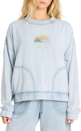 Billabong Field Day Graphic Sweatshirt in Blue Smoke at Nordstrom, Size X-Small