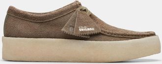 Clarks Mens Wallabee Cup Moc Toe Lace Up Moccasins in Pale Khaki - Green - Size UK 6.5