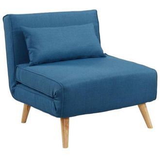 Vente-Unique Vente-unique - Poltrona letto in tessuto Blu - posio