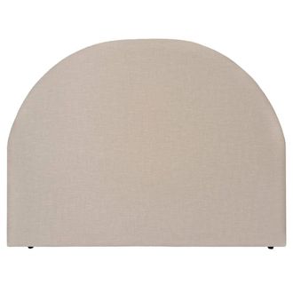 NATYAL Cabecero tapizado acolchado curvo para cama de 150cm en color topo