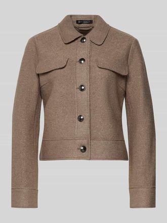 Betty Barclay Regular Fit Jacke aus Viskose-Mix mit Woll-Anteil in Taupe, Gr&ouml;&szlig;e 36