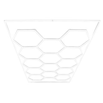MonsterShop Hexagon LED Lighting x 14 in White | Size: Large