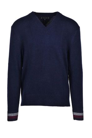 Tommy Hilfiger Blue Crewneck Cotton Sweater