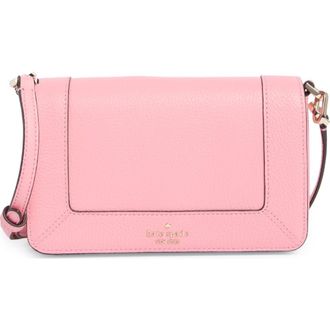 Kate Spade New York lena pebbled leather mini flap crossbody bag in Grapefruit Soda at Nordstrom Rack