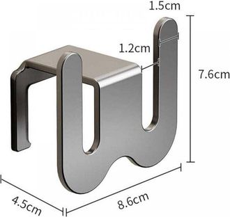 OEM Zapatero De Aluminio (3 Piezas, Gris) Sin Agujeros, Ideal Para Organizar Tu Dormitorio O Ba&ntilde;o