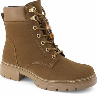 Andrea Womens Oxford Suede Lace-Up Ankle Boot In Brown
