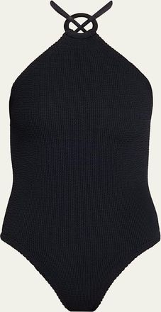 Hunza G Jasmine High-Neck One-Piece Swimsuit
