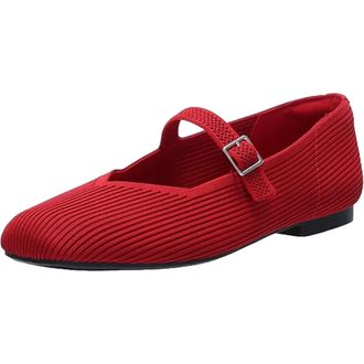 Anne Klein Amerie Ballet Flat Red AMERIE-RED Womens