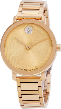 Movado Bold Evolution 2.0 Quartz Gold Dial Ladies Watch 3601106