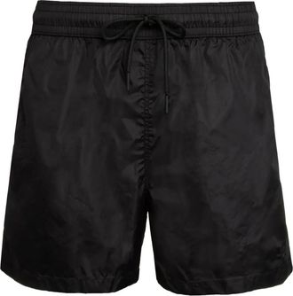 THE (ALPHABET) drawstring swim shorts - men - Nylon/Mesh - M - Black