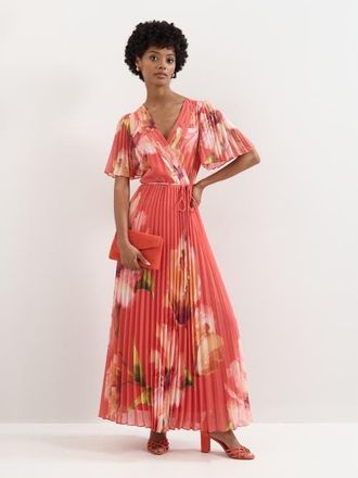 Phase Eight Abigail Wrap Dress in Orange at Nordstrom, Size 12