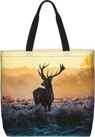 Generic Women Handbag Deer Wilderness Travel Tote Bag Lightweight Waterproof Beach Travel Bags, For Graduation, Birthday, Gym, Daily, Swim