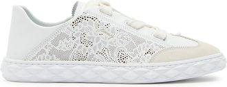 Jimmy Choo London Diamond Light Flex Perforated Leather Sneakers - White - 38 (IT38 / UK5)