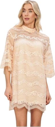 Twinset Mini Lace Dress - Dames - Korte kleedjes - Roze - L - Kleedjes