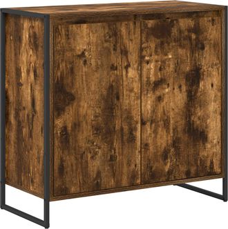 vidaXL Armario Auxiliar Roble Ahumado 79 X 36 X 75 Cm Vidaxl