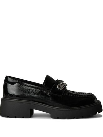 Calvin Klein leather loafers - women - Calf Leather/Fabric/Rubber - 40 - Black