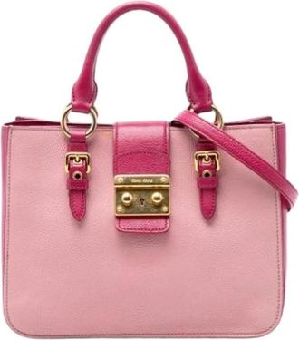 Miu Miu Pre-owned Handbags, female, Pink, Size: ONE SIZE Pre-owned Satchel